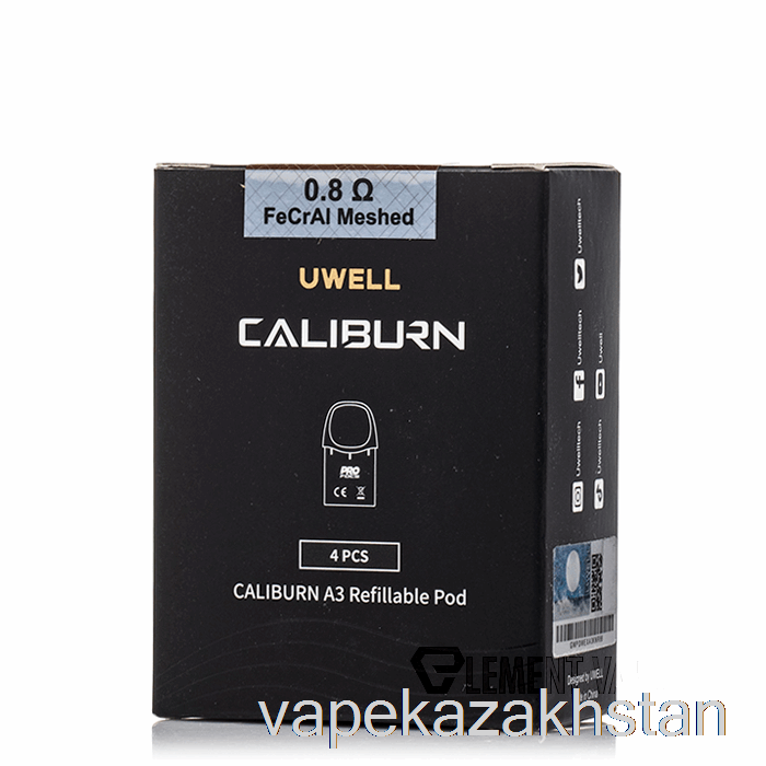 Vape Kazakhstan Uwell CALIBURN A3 Replacement Pods 0.8ohm A3 FeCrAl Meshed Pods